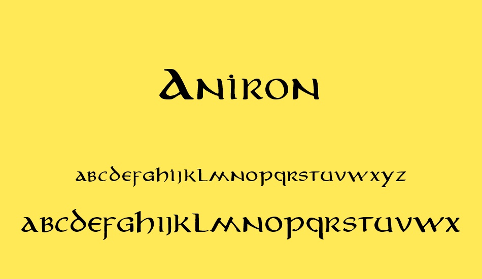 aniron font