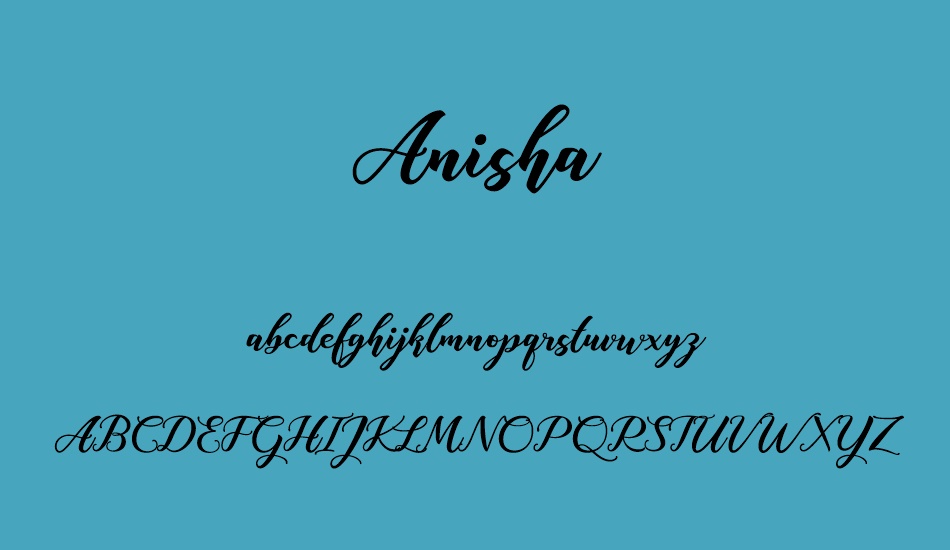 anisha-free font