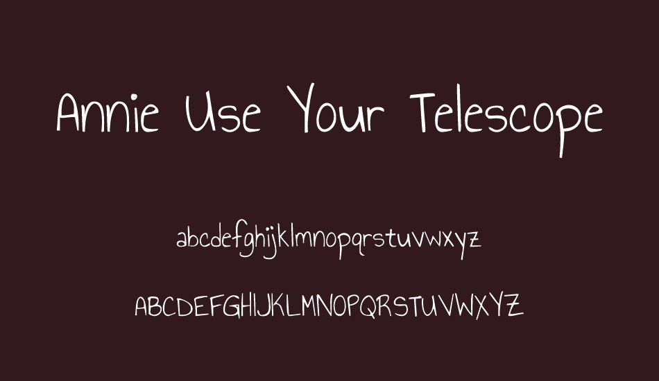 annie-use-your-telescope font