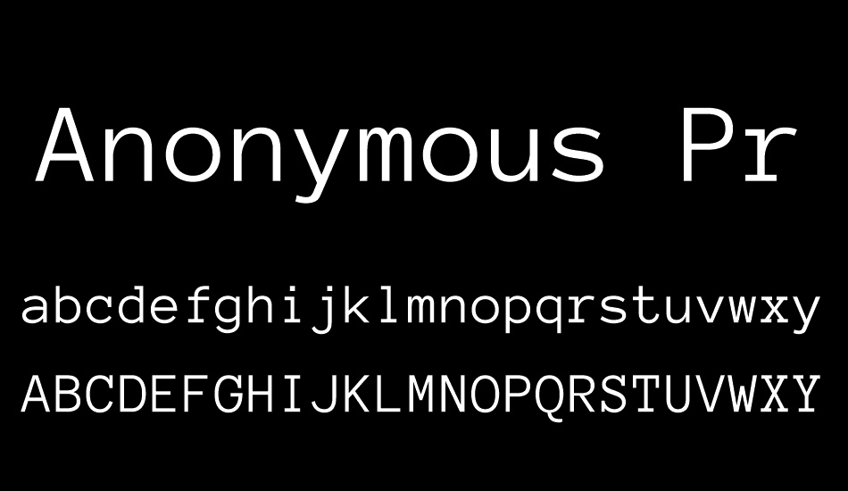 anonymous-pro font