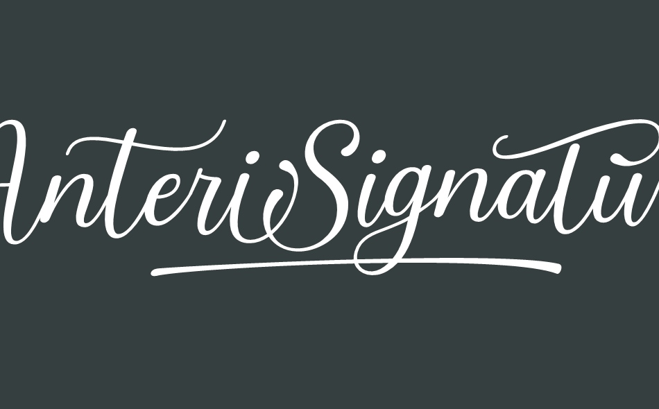 Anteri Signature font big