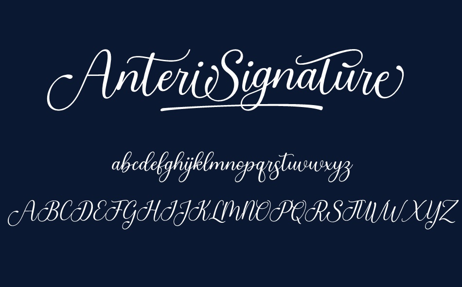 Anteri Signature font