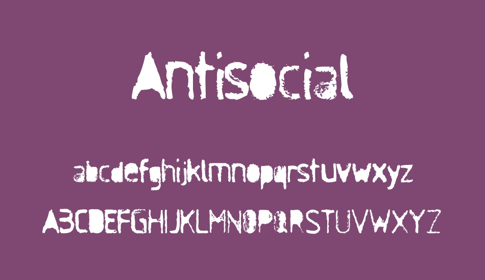 antisocial font