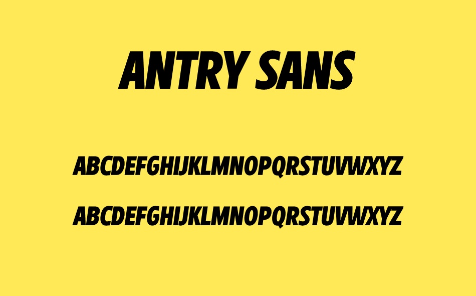 Antry Sans font