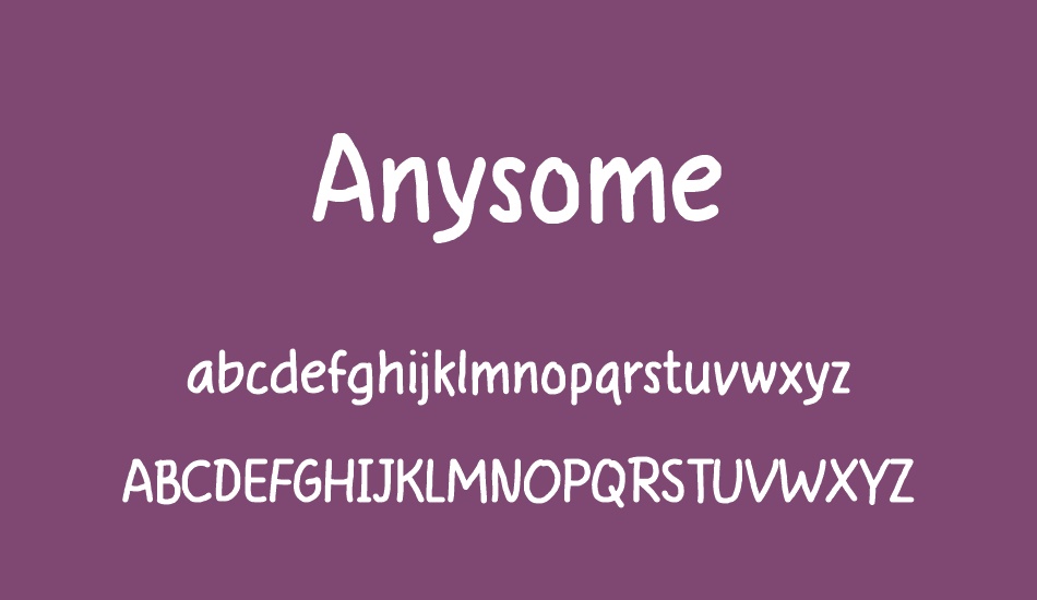 anysome font