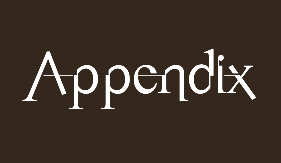 appendix font big