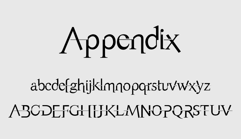 appendix font