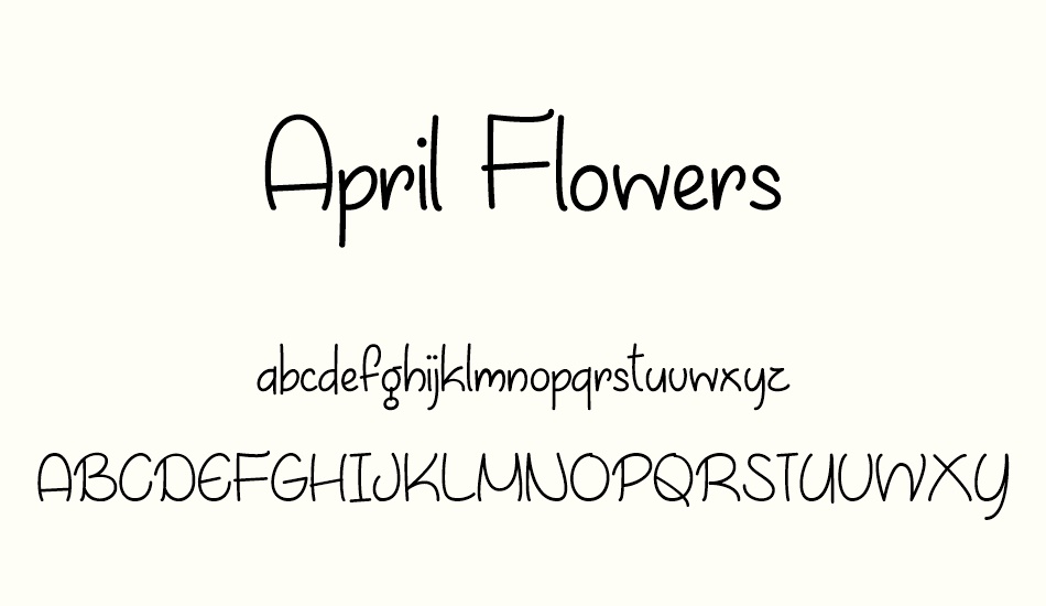 april-flowers font