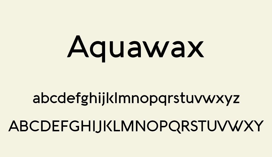 aquawax font