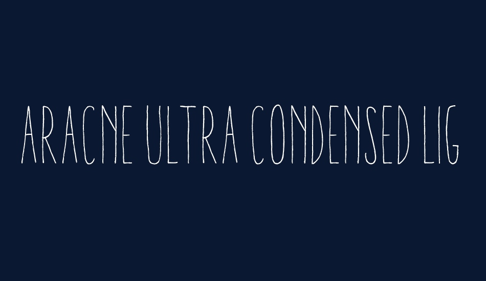aracne-ultra-condensed-light font big