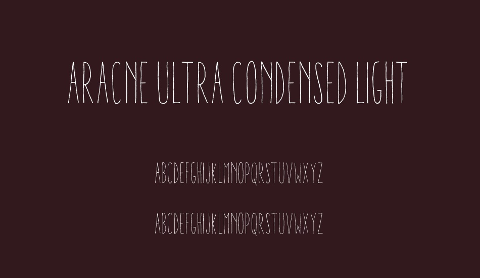 aracne-ultra-condensed-light font