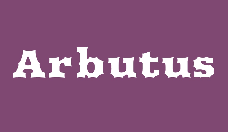 arbutus font big