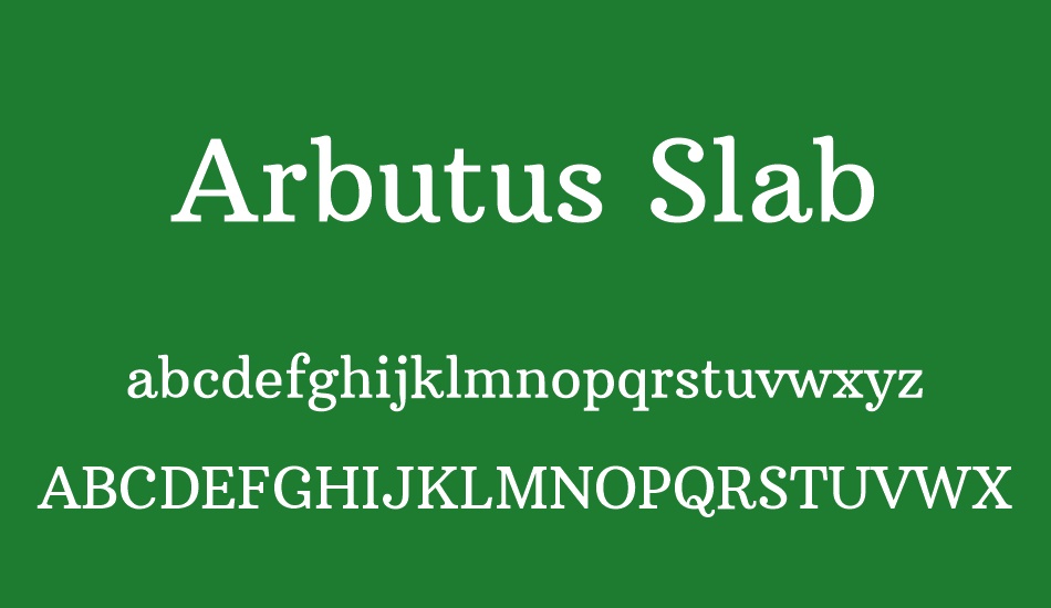 arbutus-slab font