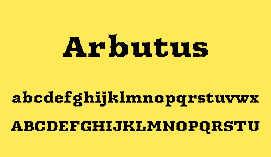 arbutus font