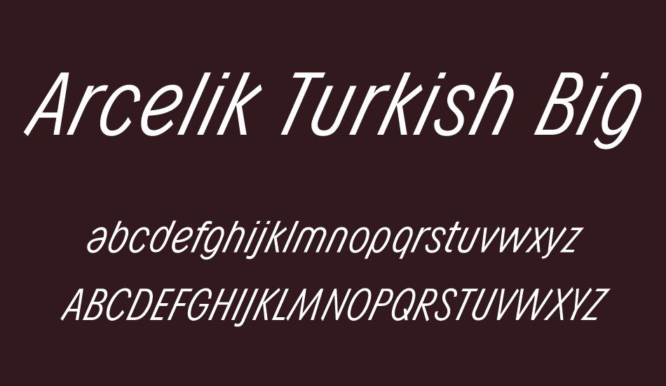 arcelik-turkish-bigcaps font