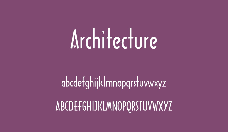 architecture font