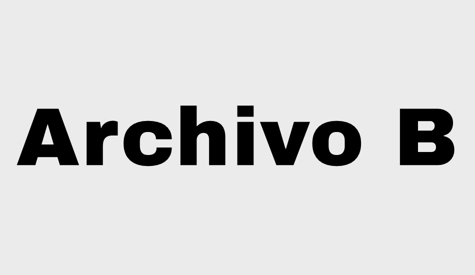 archivo-black font big