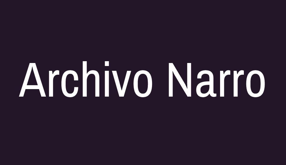 archivo-narrow font big