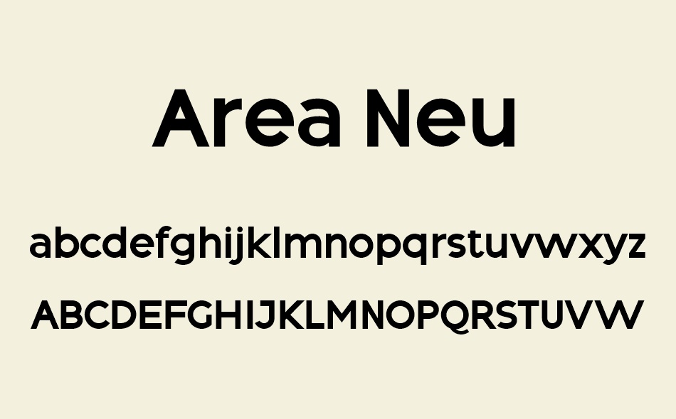 Area Neu font