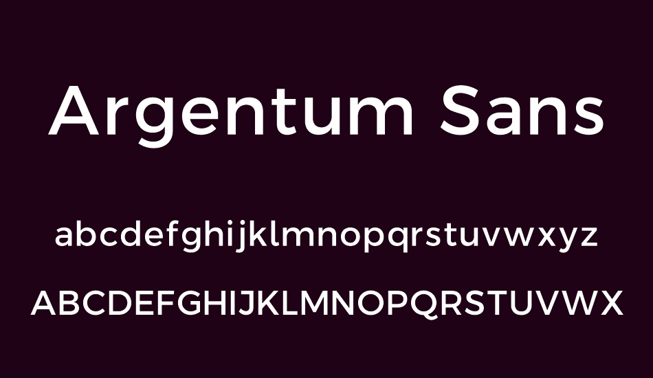 argentum-sans font