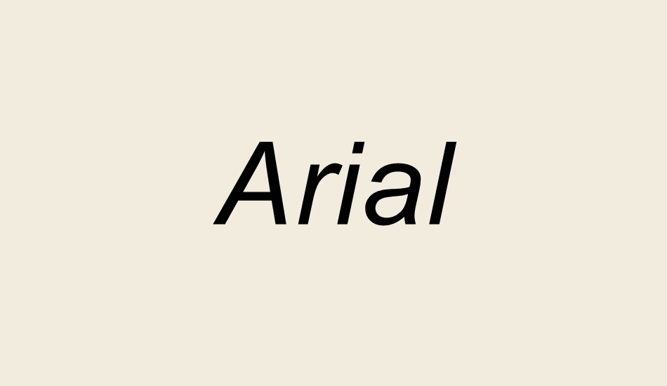 arial font big