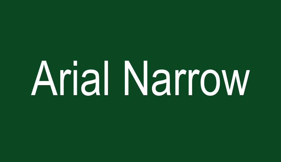 arial-narrow font big
