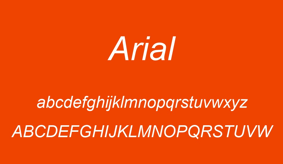 arial font