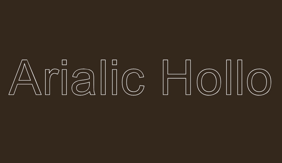 arialic-hollow font big