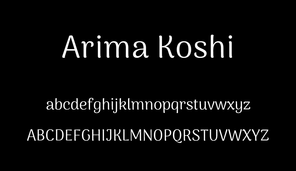 arima-koshi font
