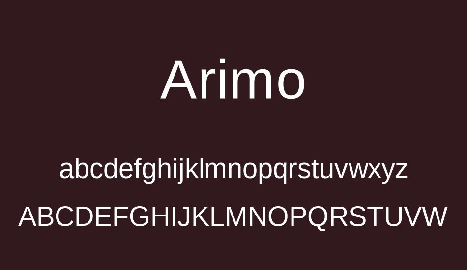 arimo font