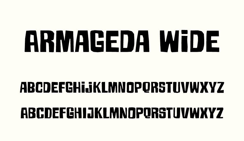 armageda-wide font
