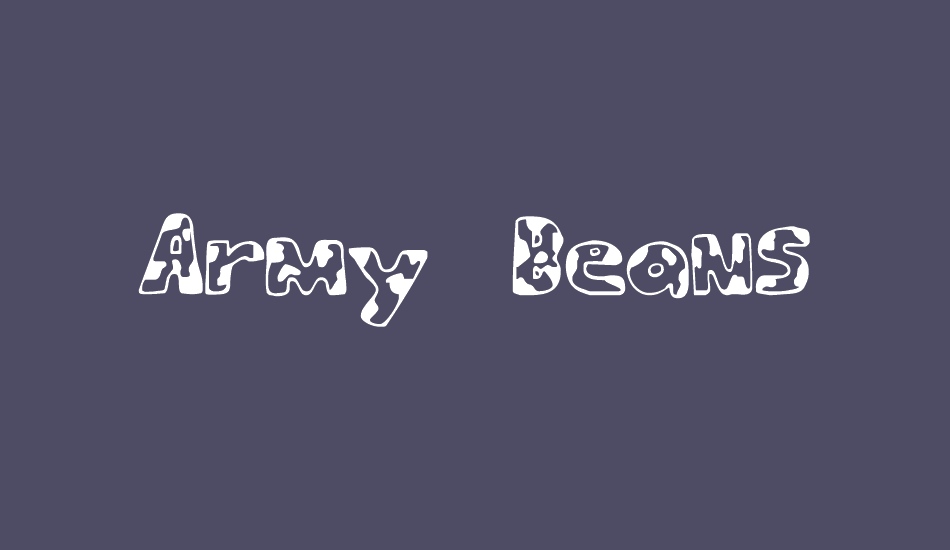 army-beans font big