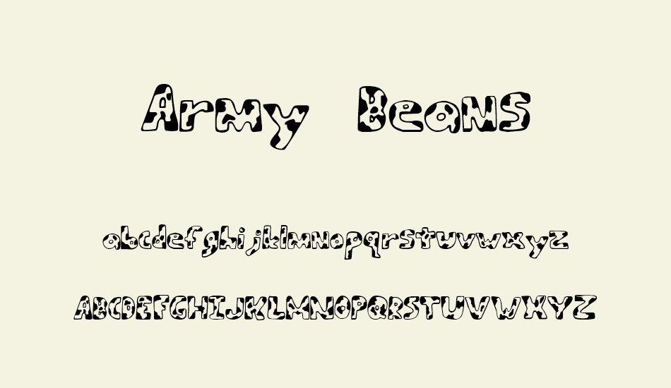 army-beans font