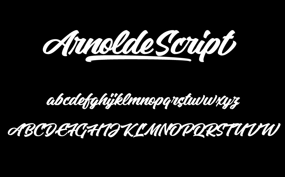 Arnolde Script font