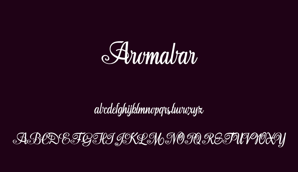 aromabar-personal-use font