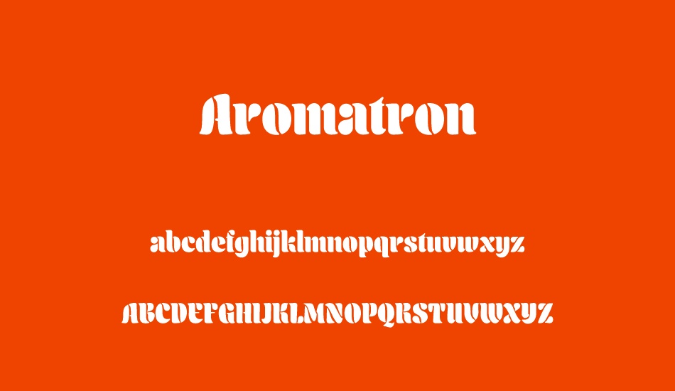 aromatron font