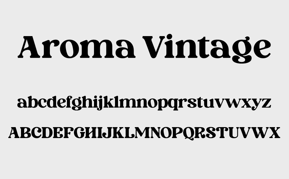 Aroma Vintage font