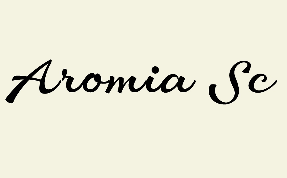 Aromia Script font big