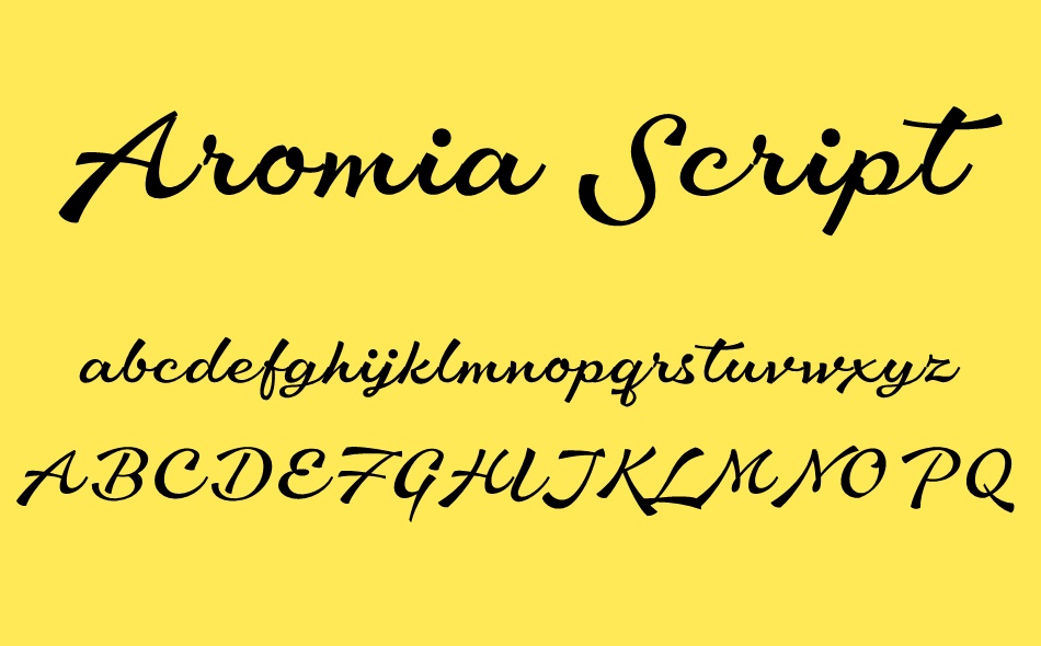 Aromia Script font