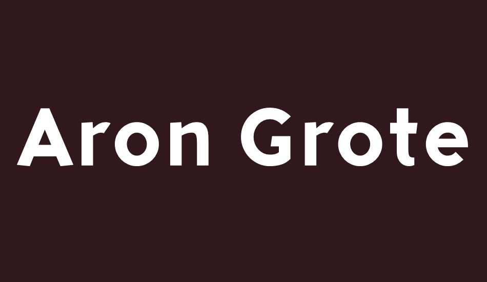 aron-grotesque font big