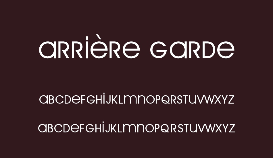 arrière-garde font