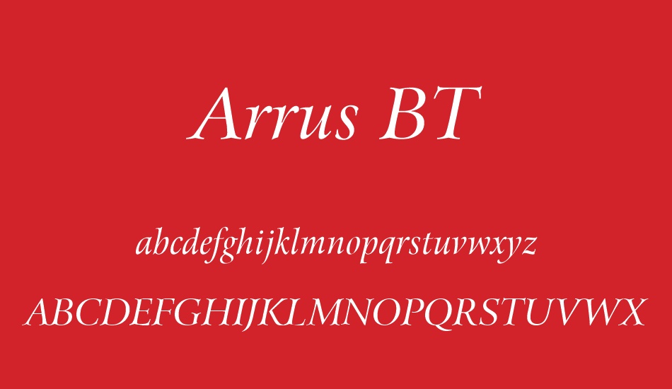 arrus-bt font