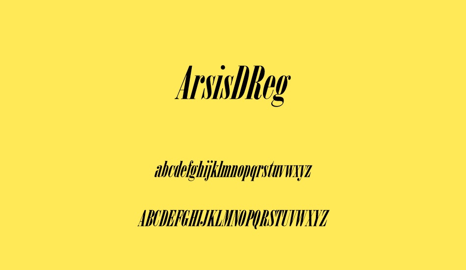 arsisdreg font