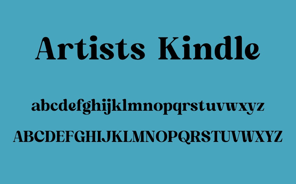 Artists Kindle font