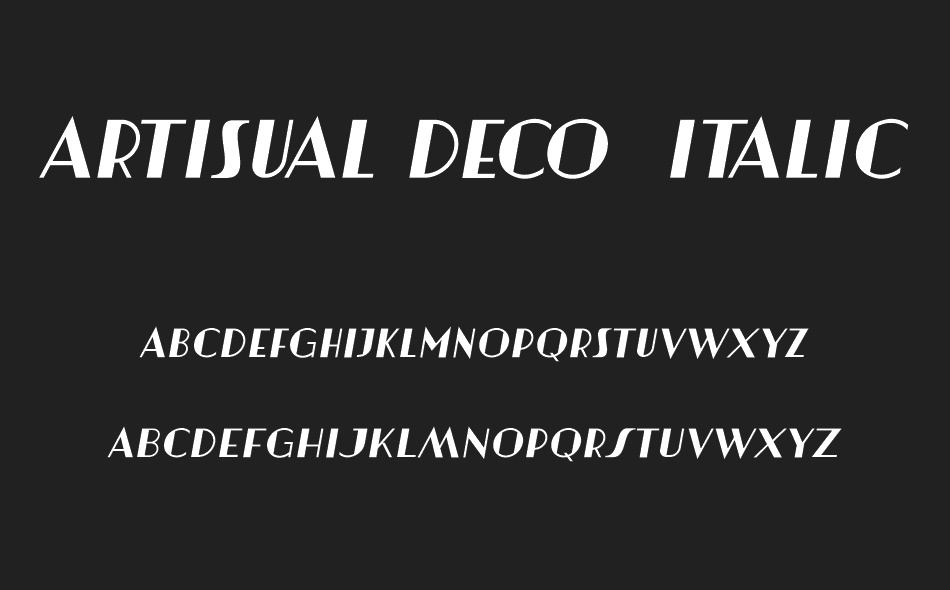 Artisual Deco font