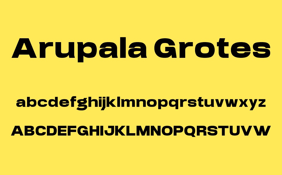 Arupala Grotesk font