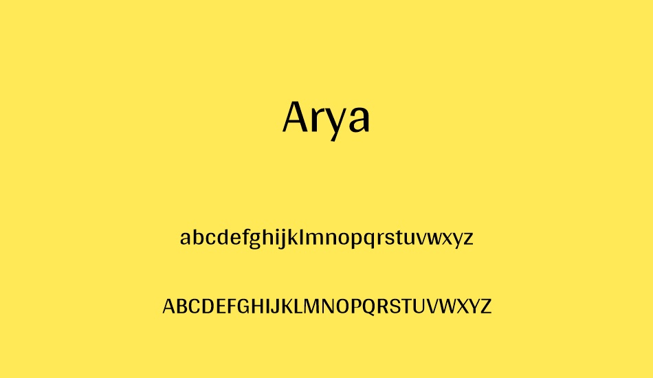 arya font