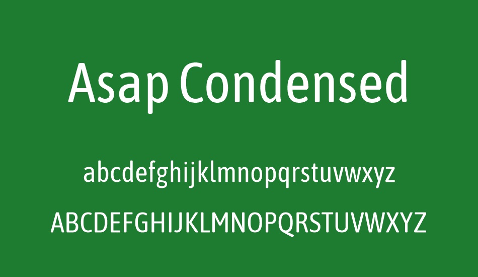 asap-condensed font