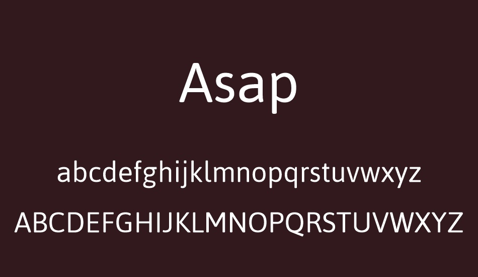 asap font