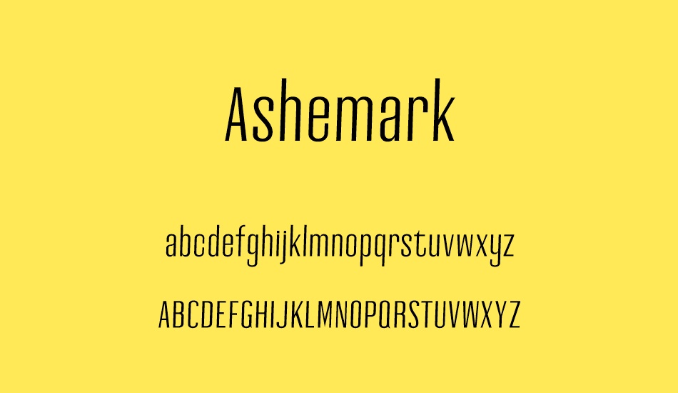 ashemark font